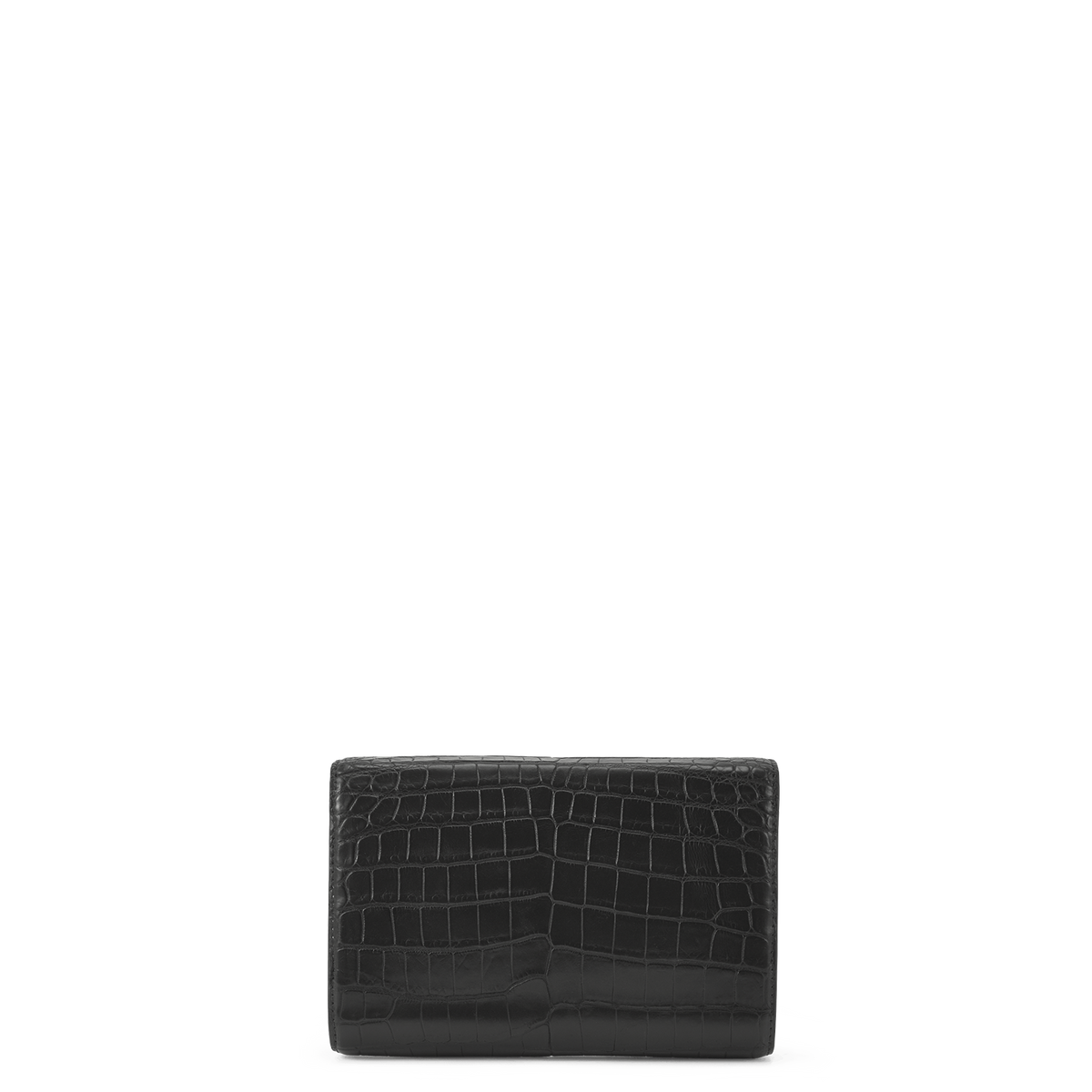 Snap Clutch - Onyx Crocodile