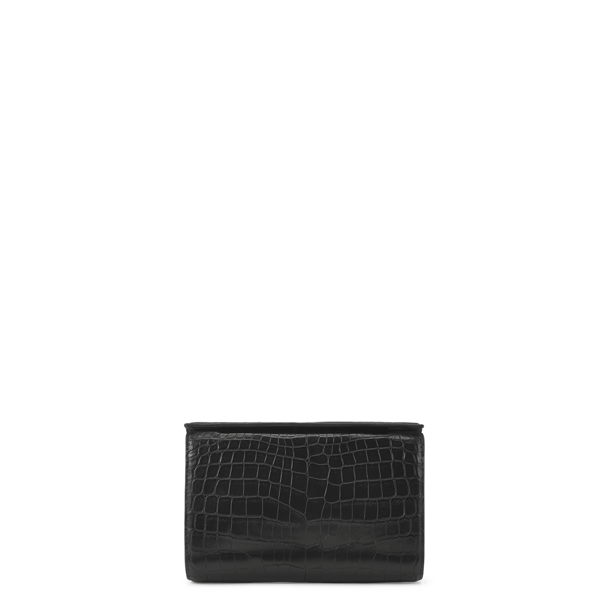 Snap Clutch - Onyx Crocodile
