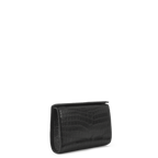 Snap Clutch - Onyx Crocodile