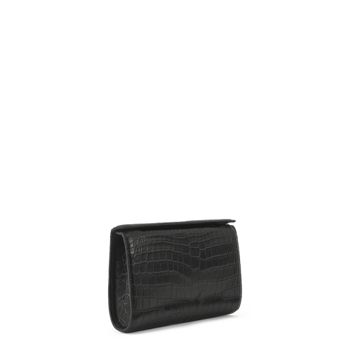 Snap Clutch - Onyx Crocodile