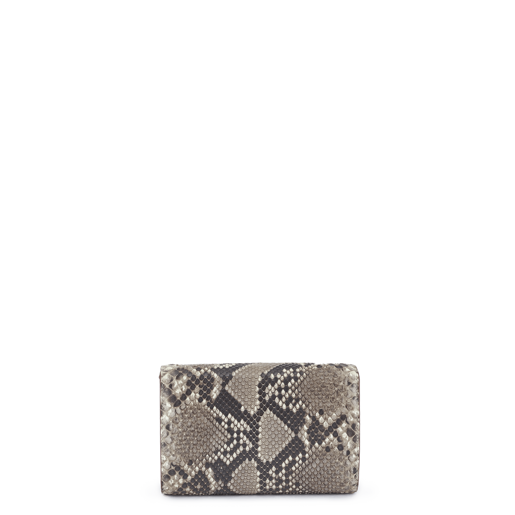 Snap Clutch - Natural Python