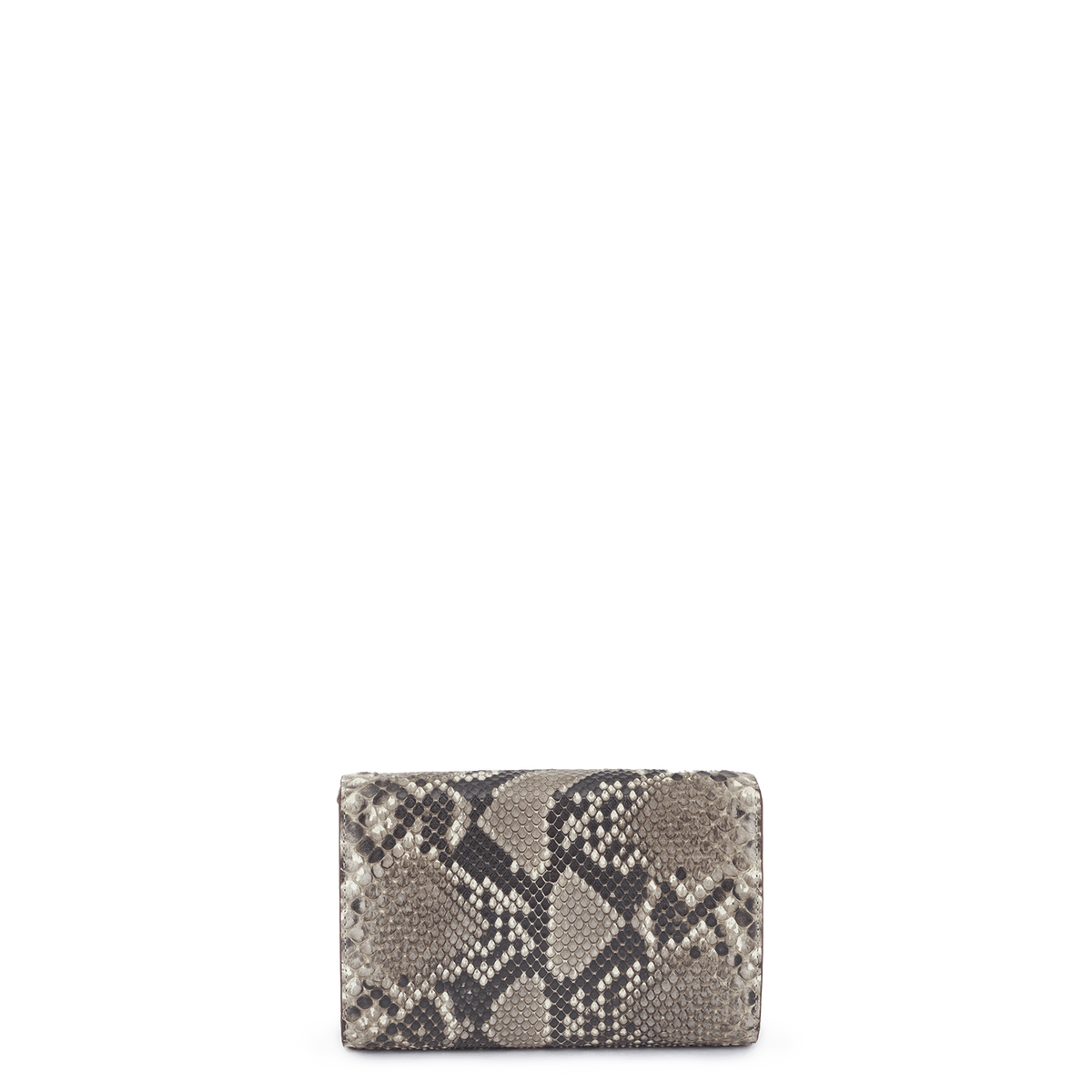 Snap Clutch - Natural Python