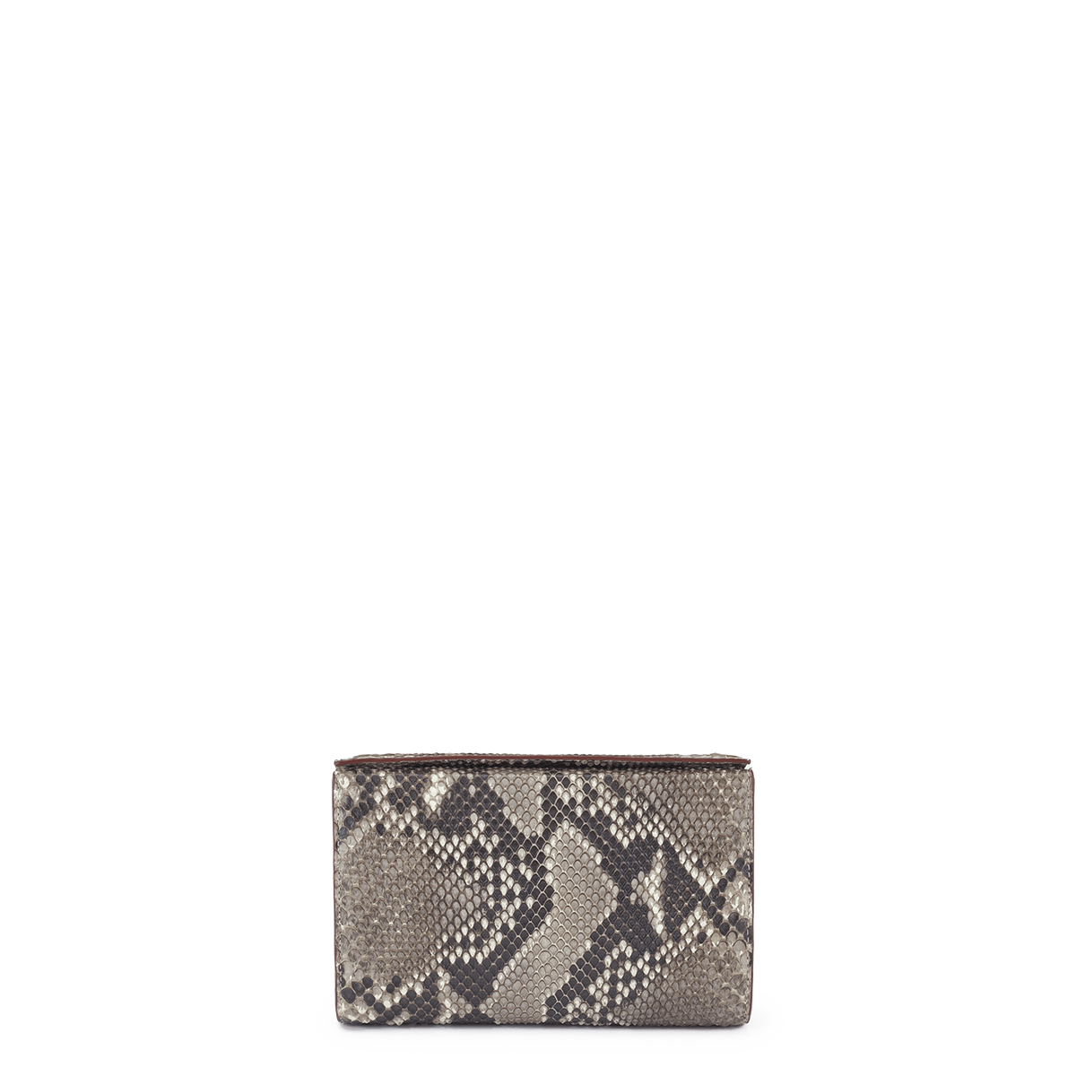 Snap Clutch - Natural Python