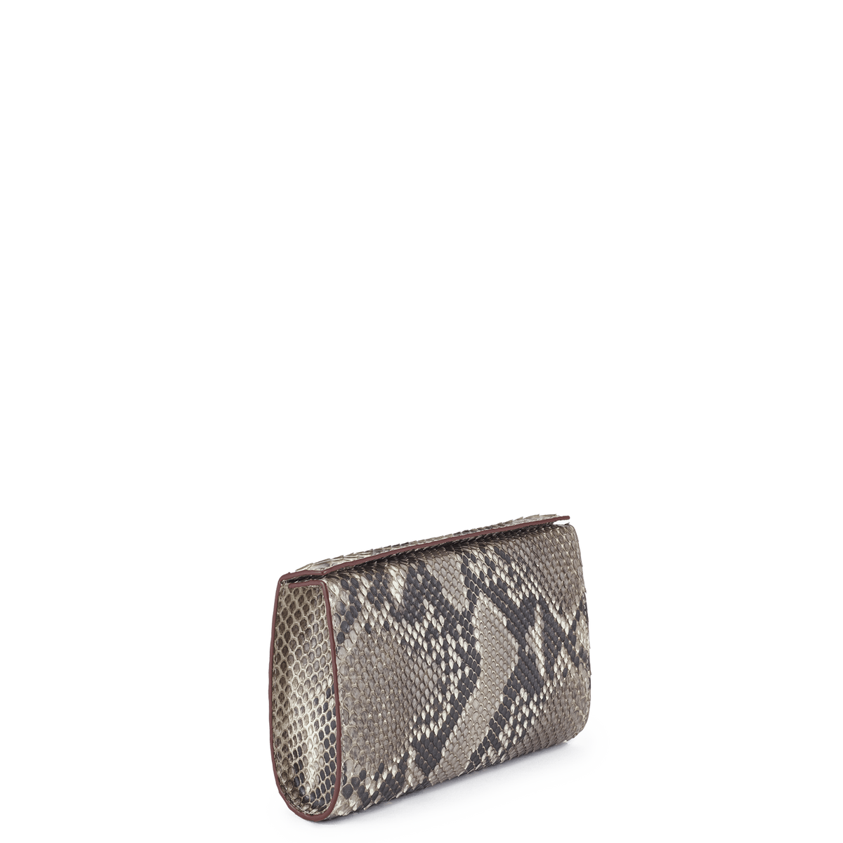 Snap Clutch - Natural Python