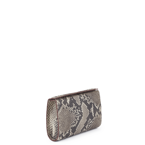 Snap Clutch - Natural Python