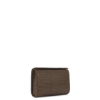 Snap Clutch - Tobacco Crocodile