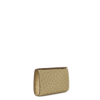 Snap Clutch - Wheat Ostrich