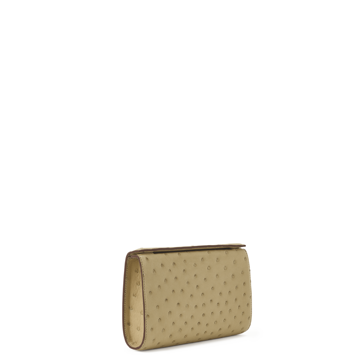 Snap Clutch - Wheat Ostrich