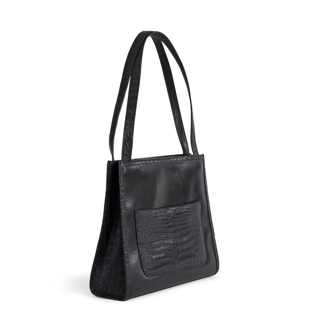 The Sutton – Black Leather & Onyx Crocodile