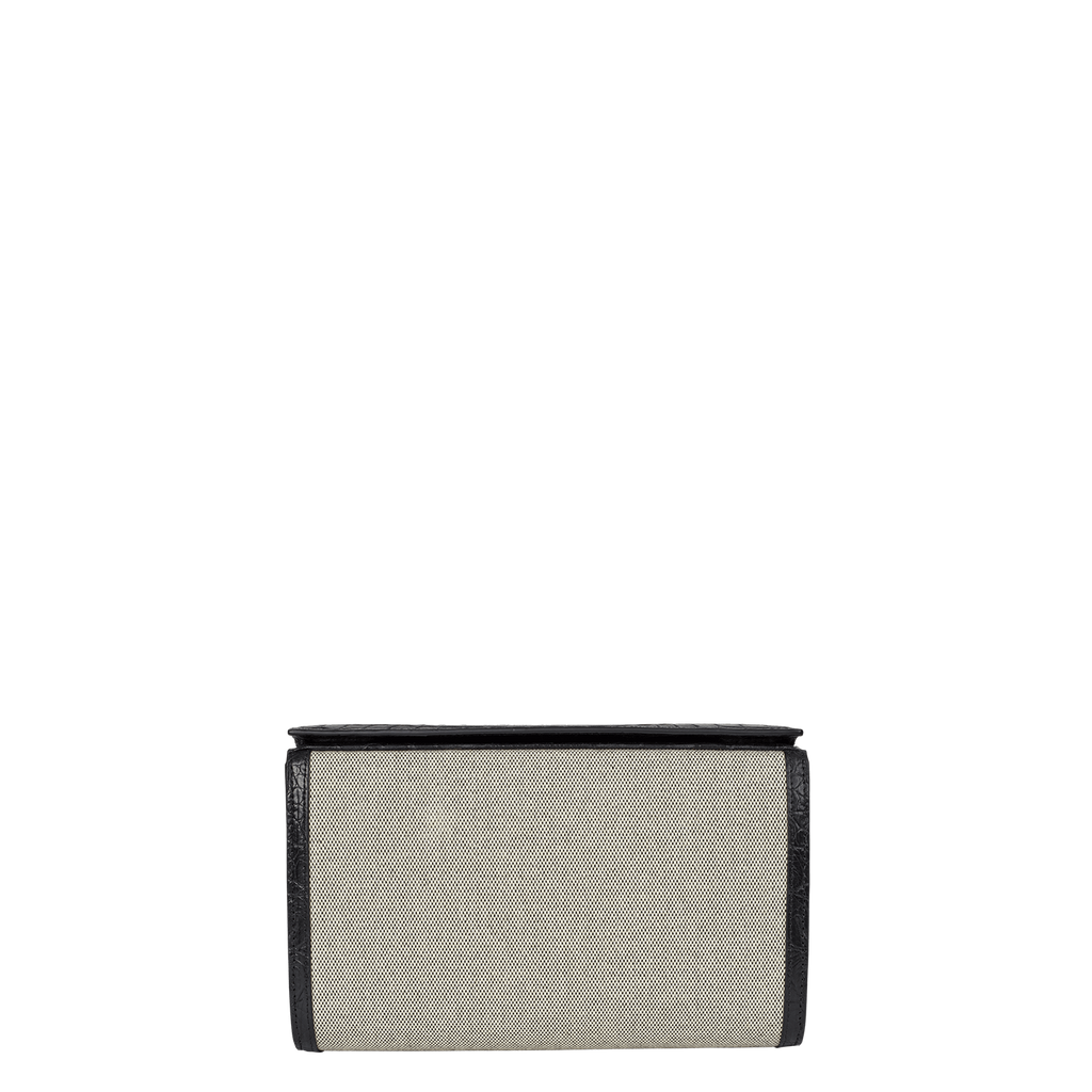 XL Snap - Canvas and Onyx Crocodile