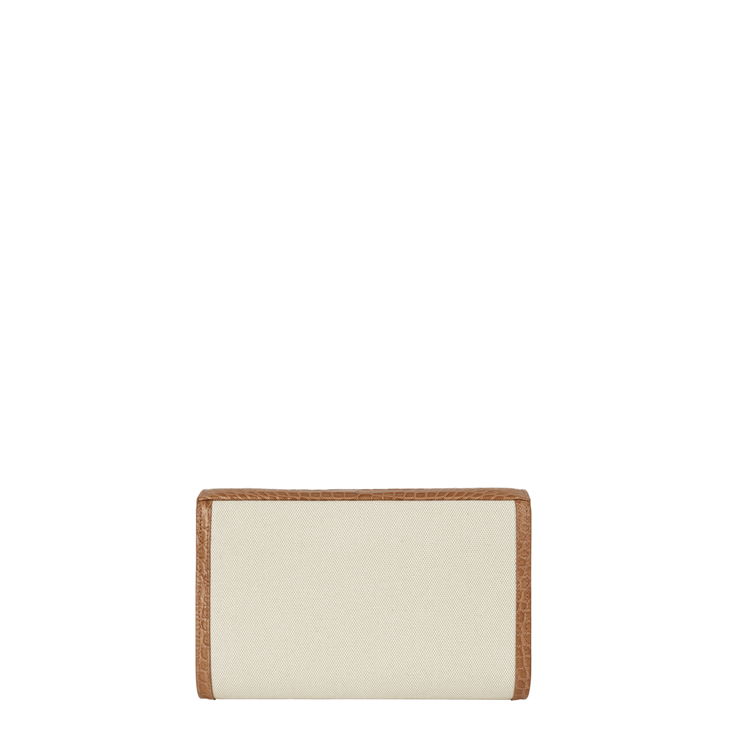 XL Snap - Canvas and Cognac Crocodile
