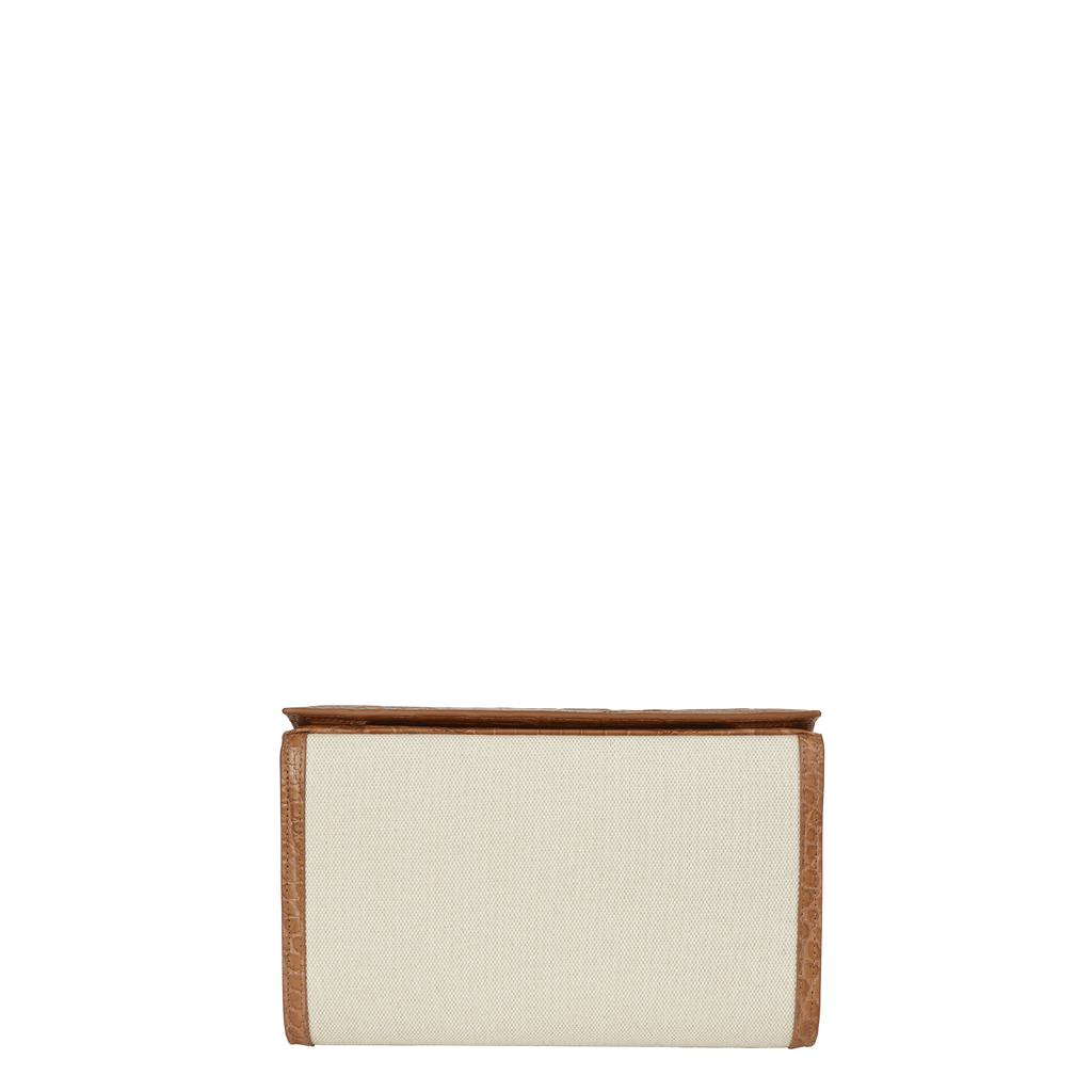 XL Snap - Canvas and Cognac Crocodile