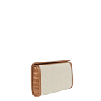 XL Snap - Canvas and Cognac Crocodile