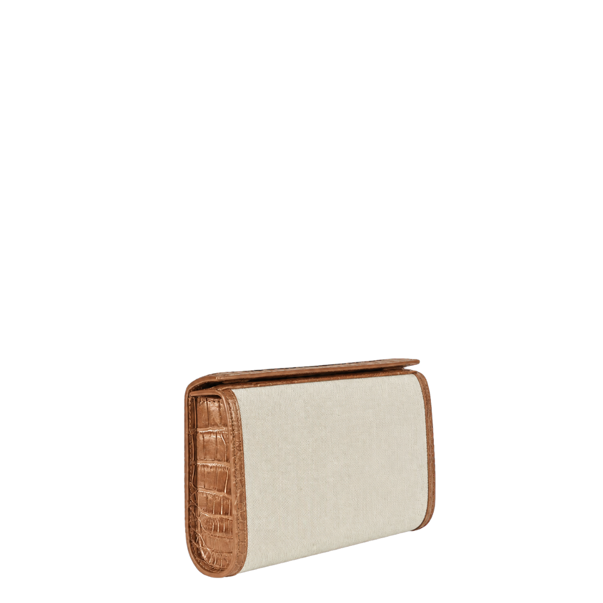 XL Snap - Canvas and Cognac Crocodile