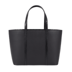 XL Tote - Black Leather and Black Crocodile
