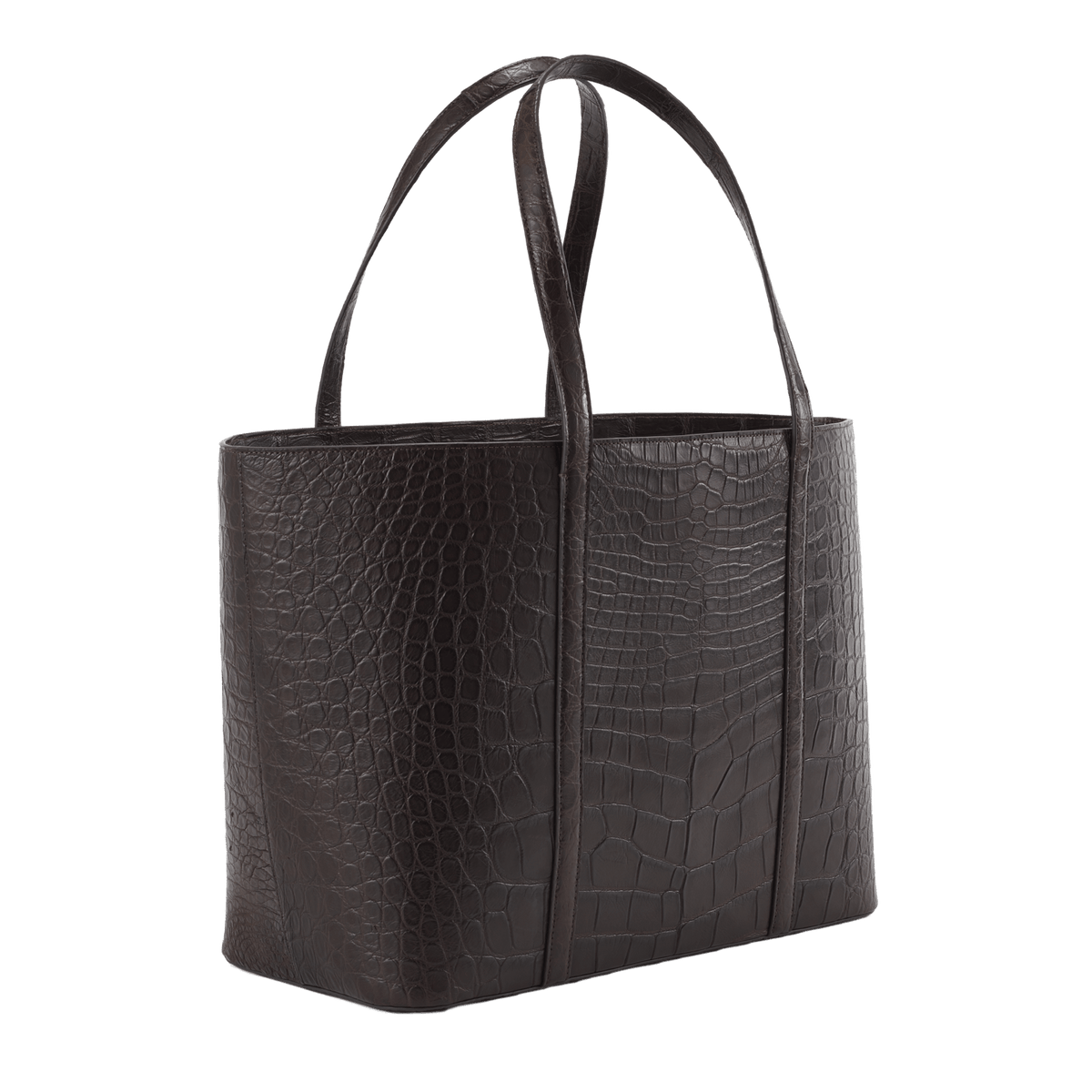 XL Tote - Tobacco Crocodile