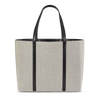 XL Tote – Canvas & Black Crocodile
