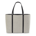 XL Tote – Canvas & Black Crocodile