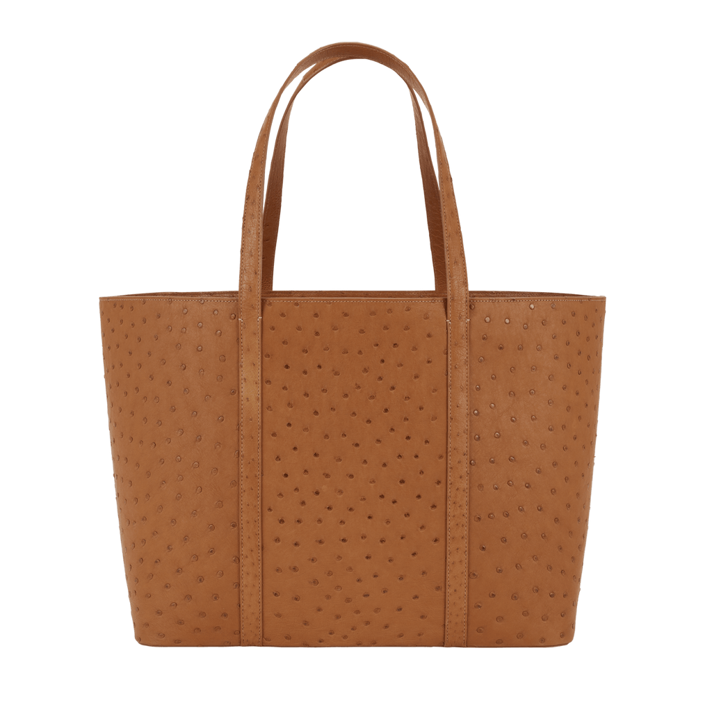 XL Tote - Cognac Ostrich