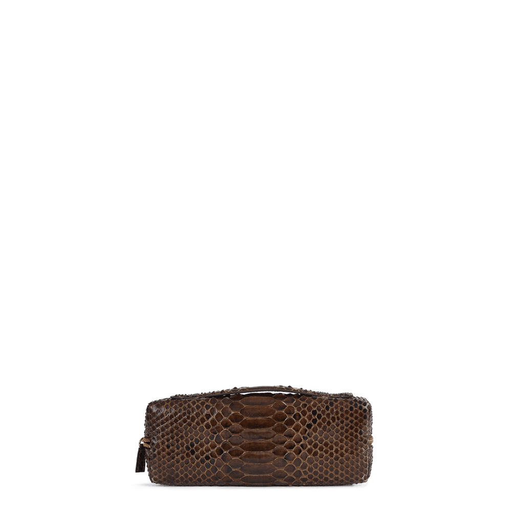 Zipper Pochette – Chocolate Python