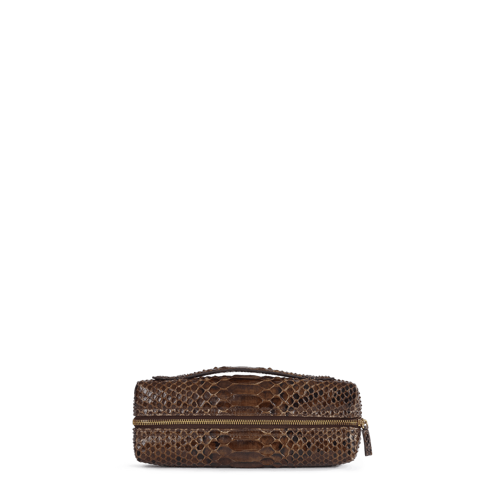 Zipper Pochette – Chocolate Python