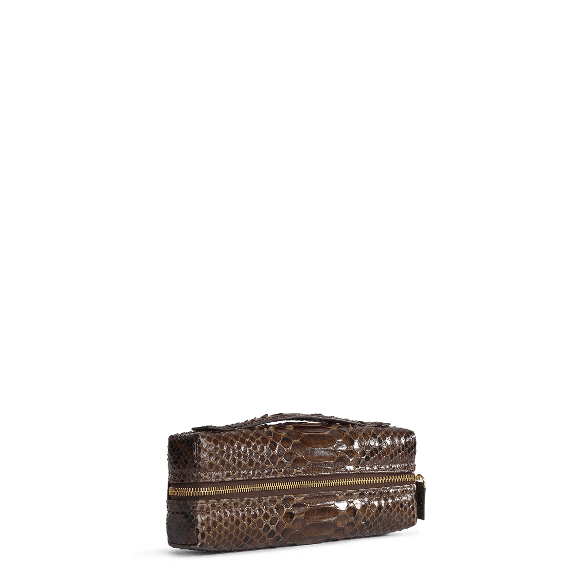 Zipper Pochette – Chocolate Python