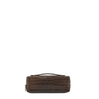 Zipper Pochette - Tobacco Crocodile