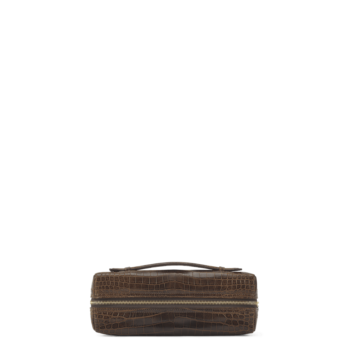 Zipper Pochette - Tobacco Crocodile