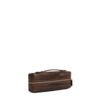 Zipper Pochette - Tobacco Crocodile