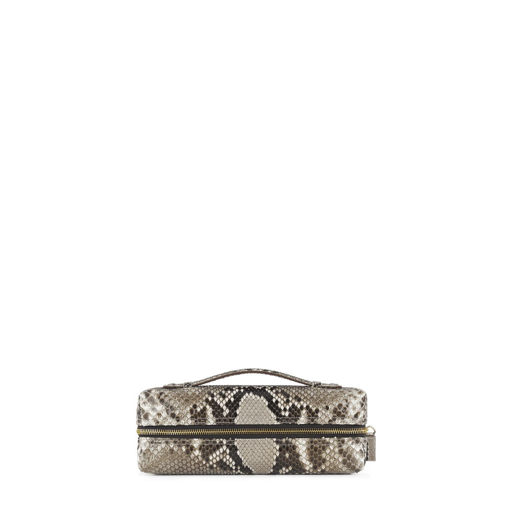 Zipper Pochette - Natural Python