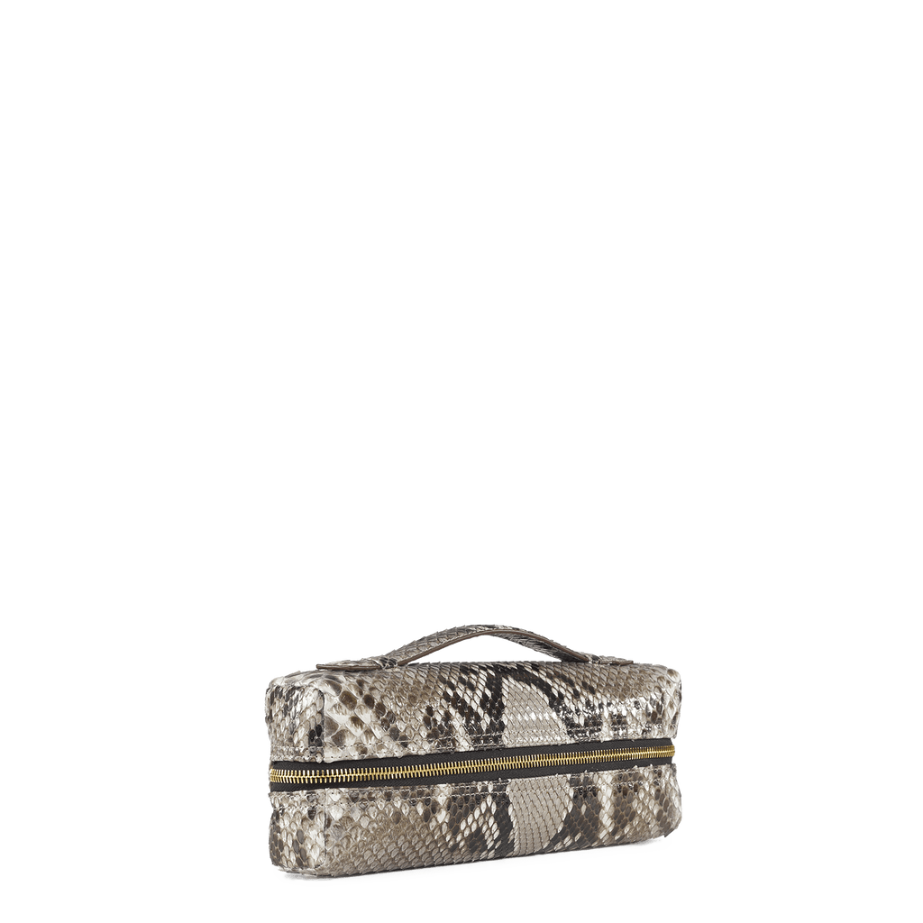 Zipper Pochette - Natural Python
